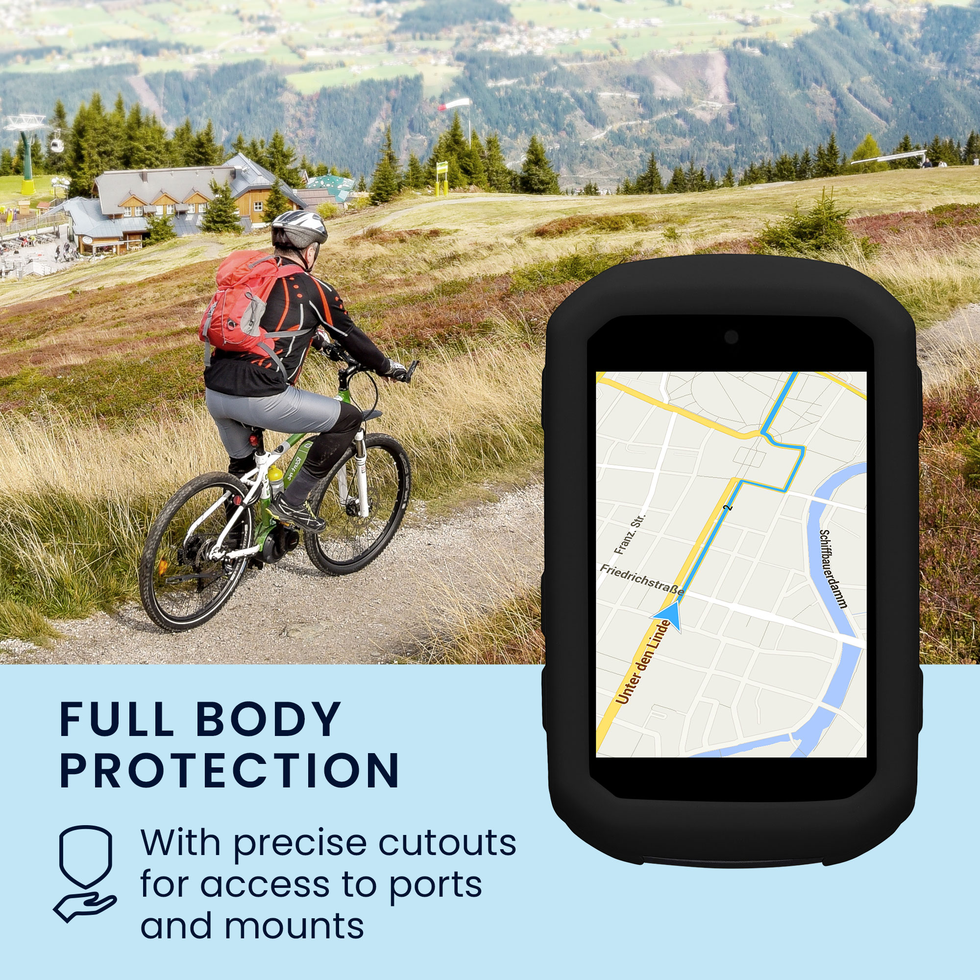 Silikonové pouzdro cyklo GPS Garmin Edge 850 / 550 kwmobile průhledná