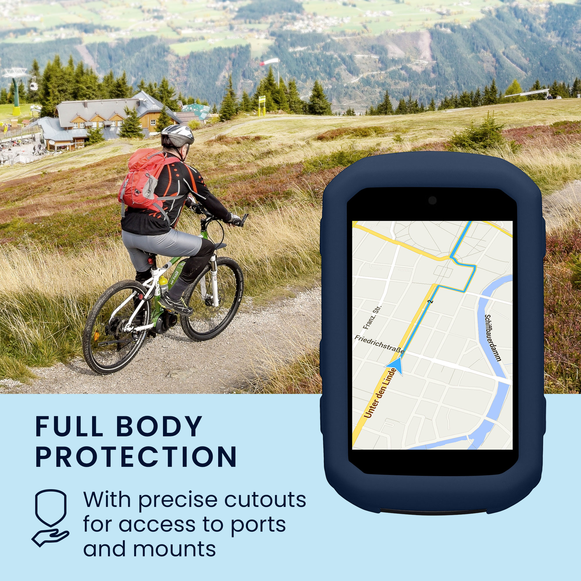 Silikonové pouzdro cyklo GPS Garmin Edge 850 / 550 kwmobile červená