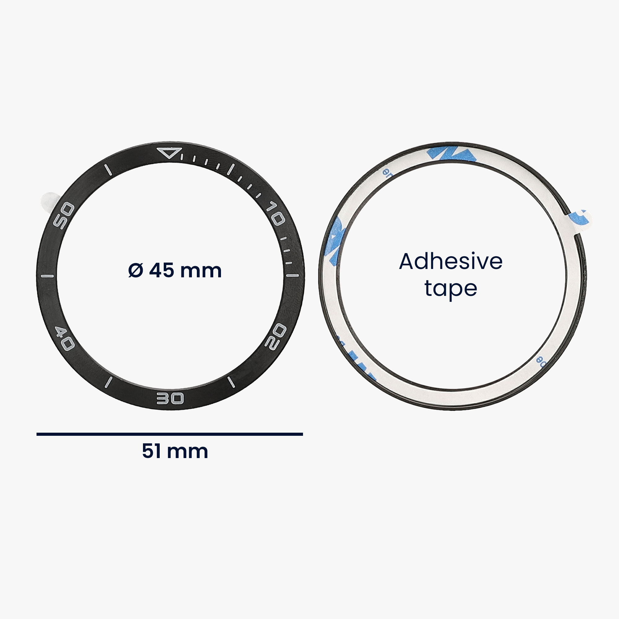 Ochranný rámeček pro Garmin Fenix 8 51mm AMOLED kwmobile hliníkové - černá / bílá