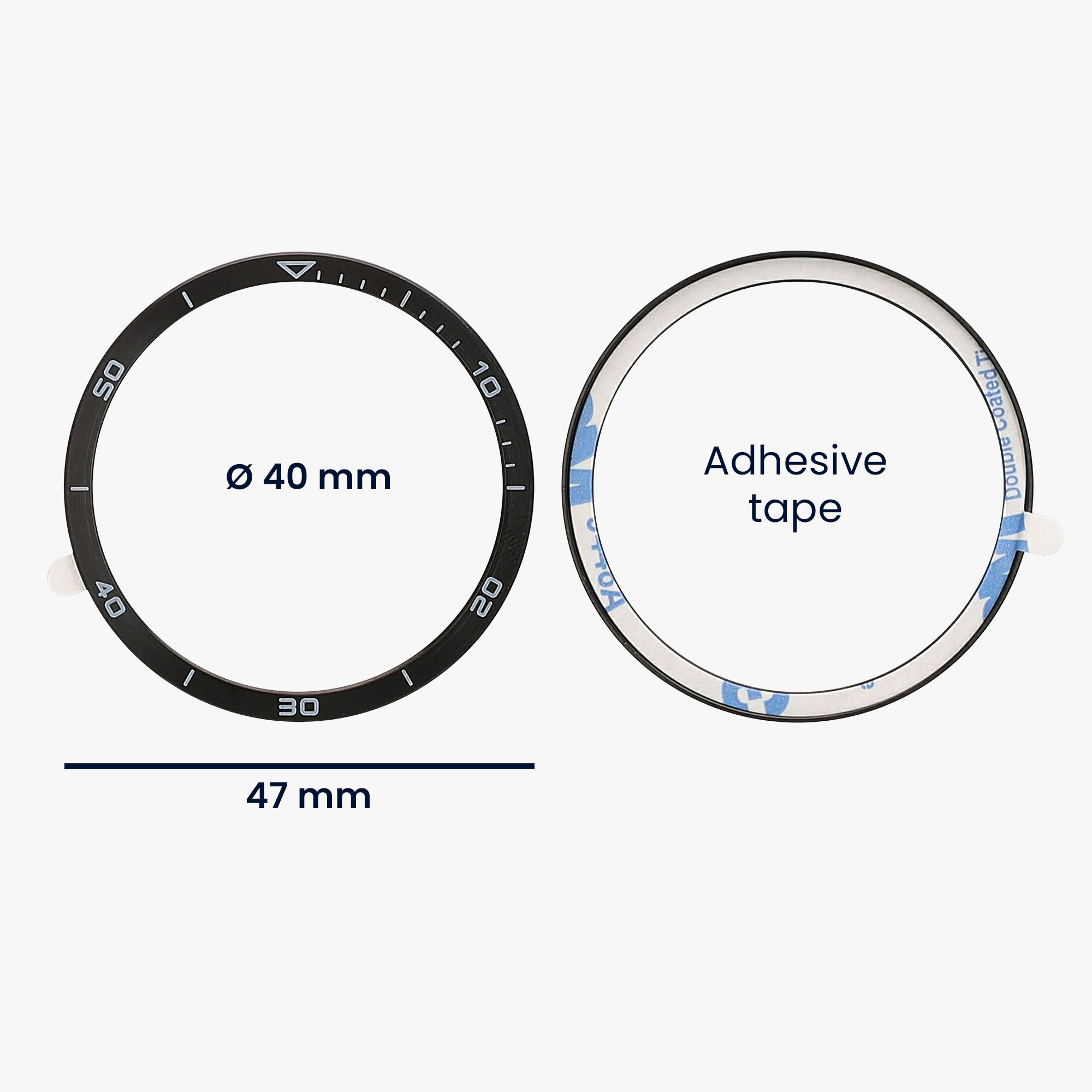 Ochranný rámeček pro Garmin Fenix 8 47mm AMOLED kwmobile hliníkové - černá / bílá
