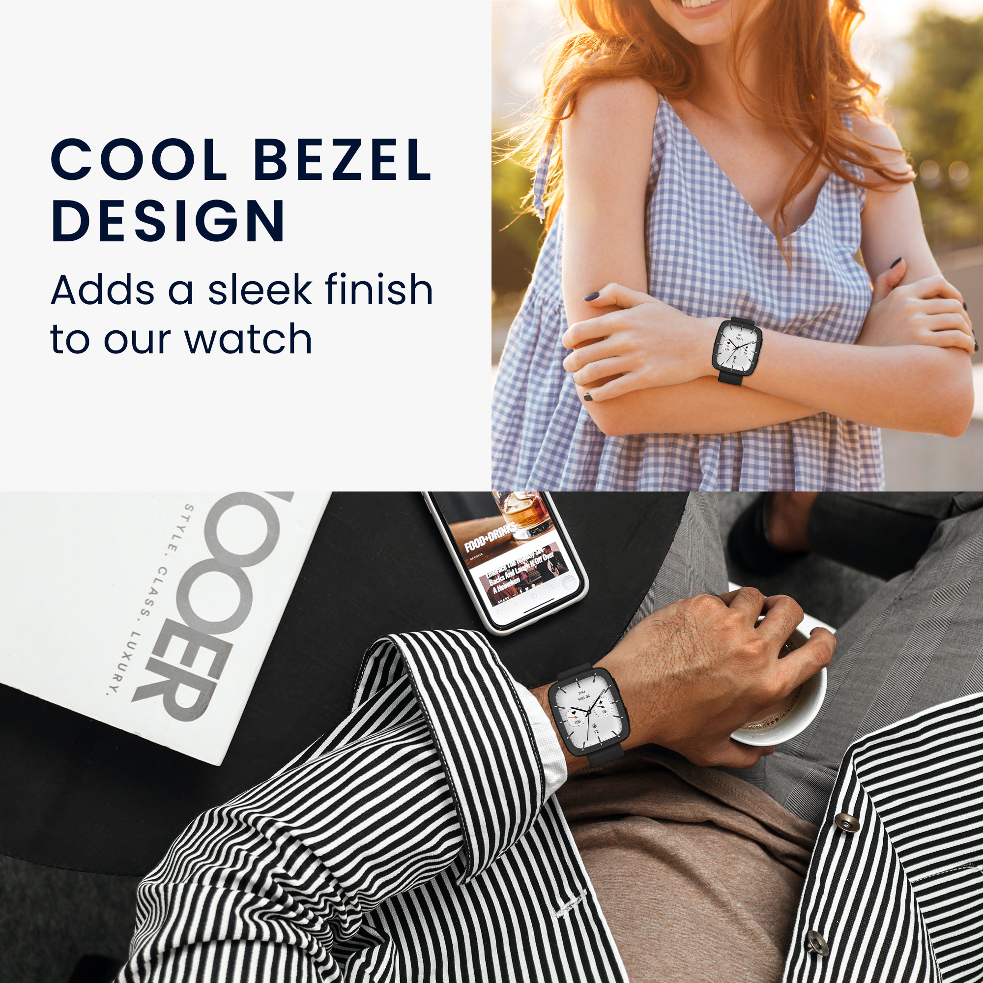 Kovové pouzdro pro Amazfit Active 2 Square kwmobile - černá