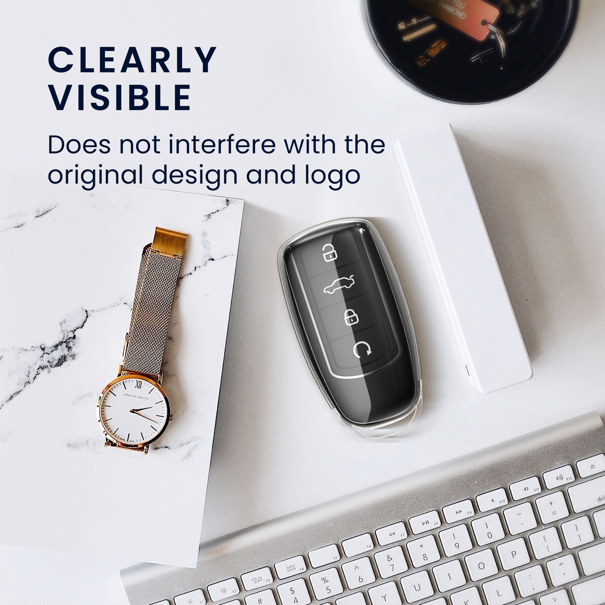 Obal na klíč od auta pro Chery Omoda C5 / Jaecoo 7 / Tiggo 7 Pro 8 Pro / Arrizo 5 kwmobile TPU - transparentní