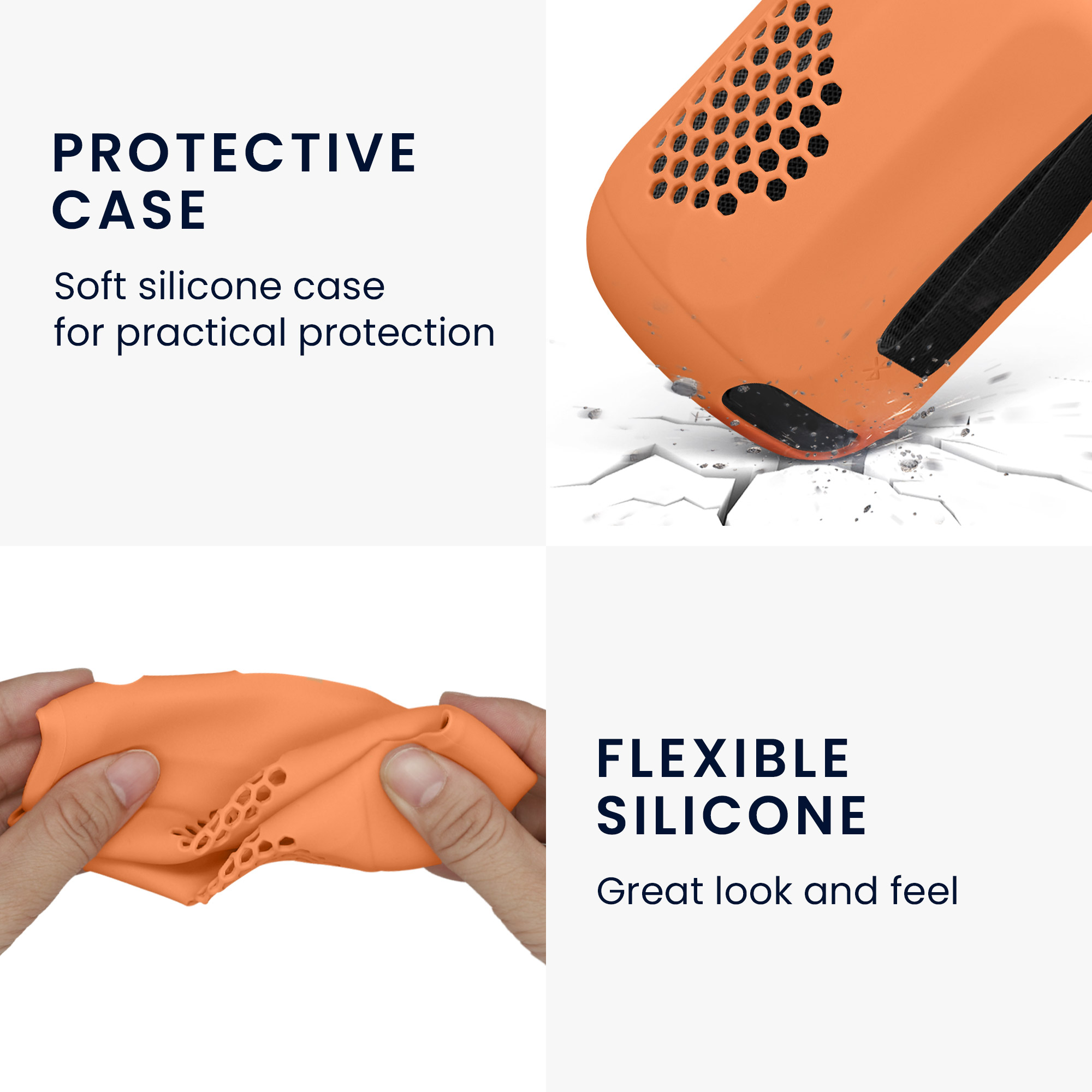 Silikonové pouzdro pro Xiaomi Bluetooth Speaker Mini kwmobile - obal fólie oranžová