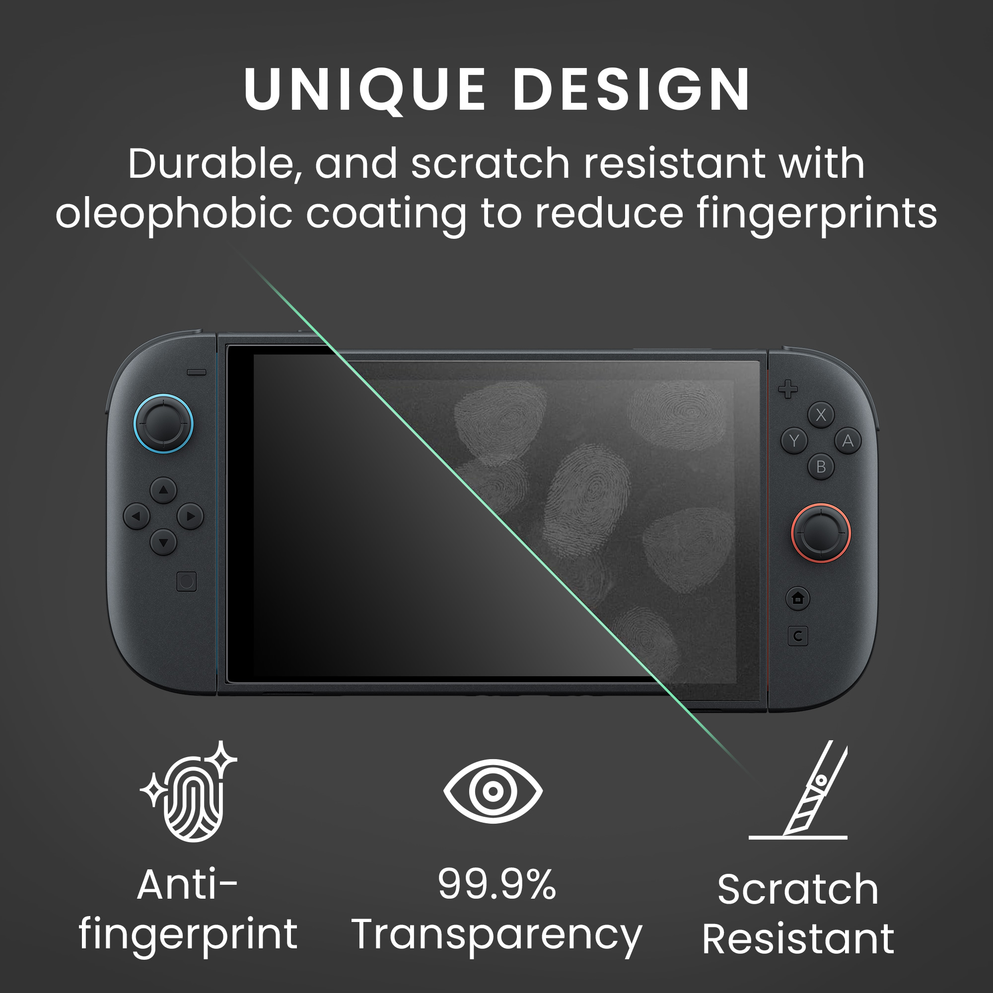 2x Ochranná skla na displej pro Nintendo Switch 2 (2025) kwmobile - ochranná fólie odolná proti poškrábání