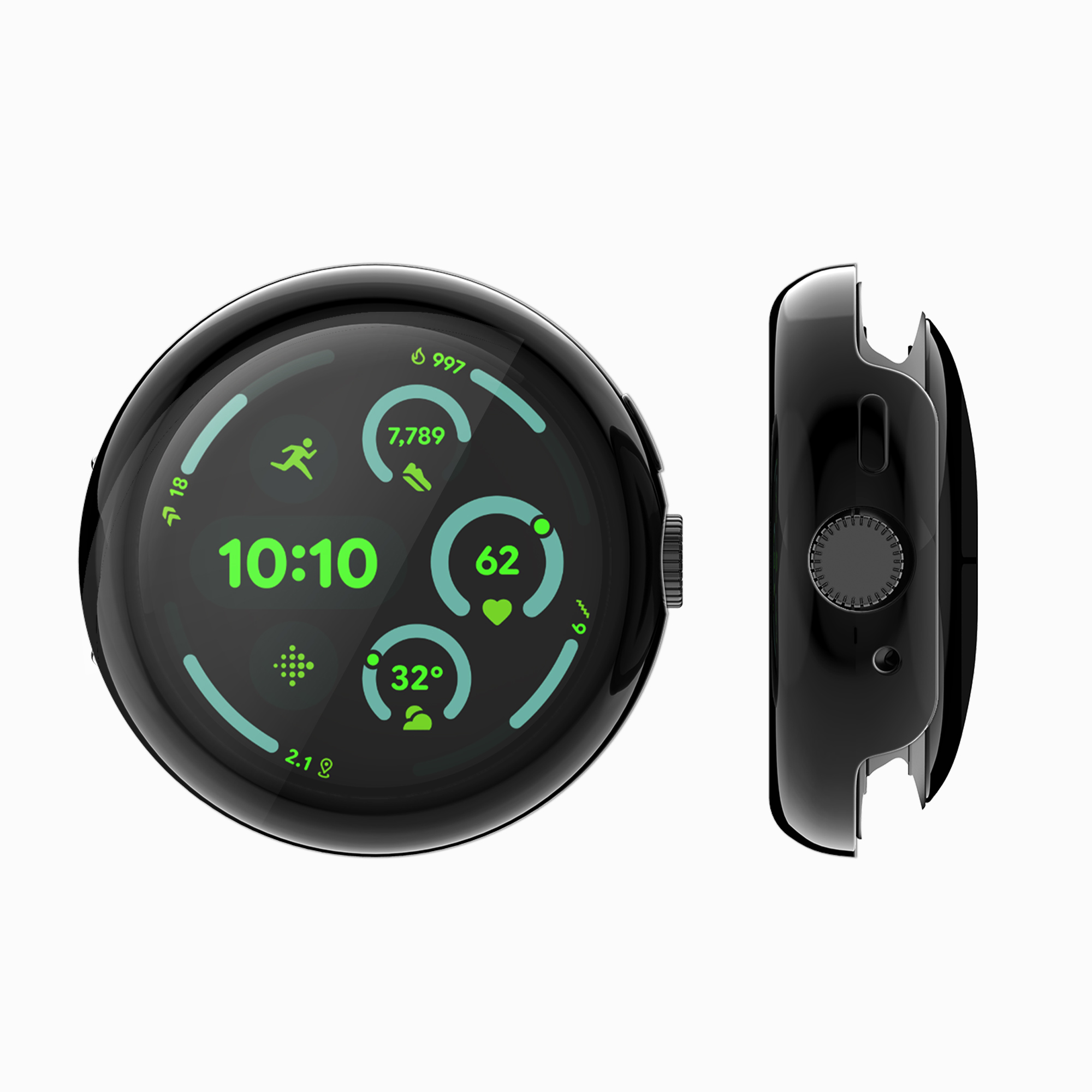 2x obal s ochranným sklem pro Google Pixel Watch 4 41mm kwmobile silikonové - černá / stříbrná