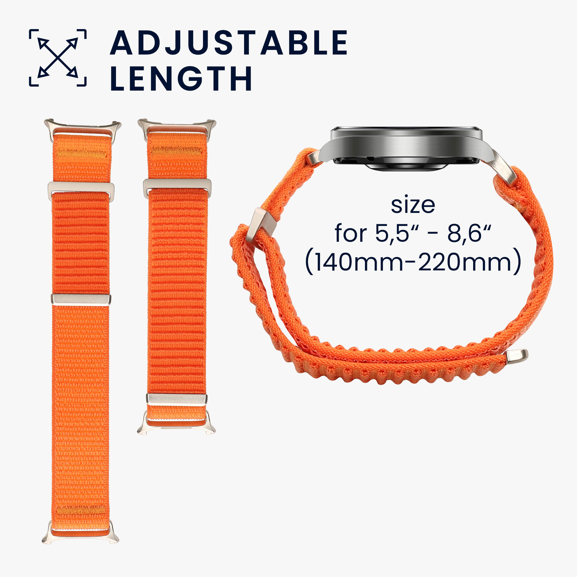 Nylonový pásek pro Samsung Galaxy Watch Ultra 47mm kwmobile nylonové - oranžová