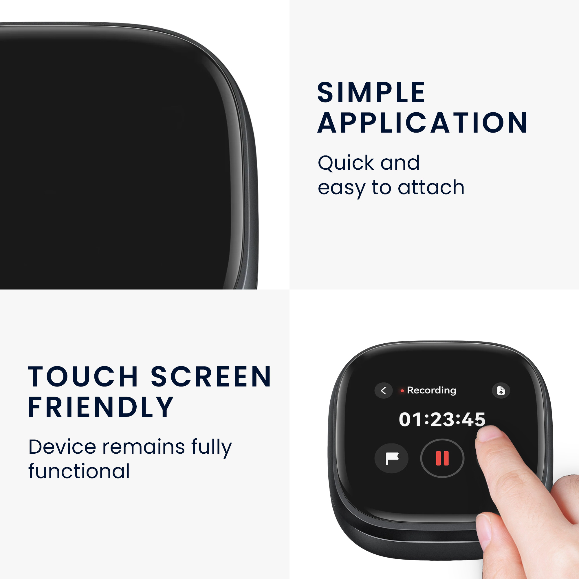 Ochranné fólie na displej nabíjecího pouzdra Anker Soundcore Liberty 5 Pro Max kwmobile sada 3 ks