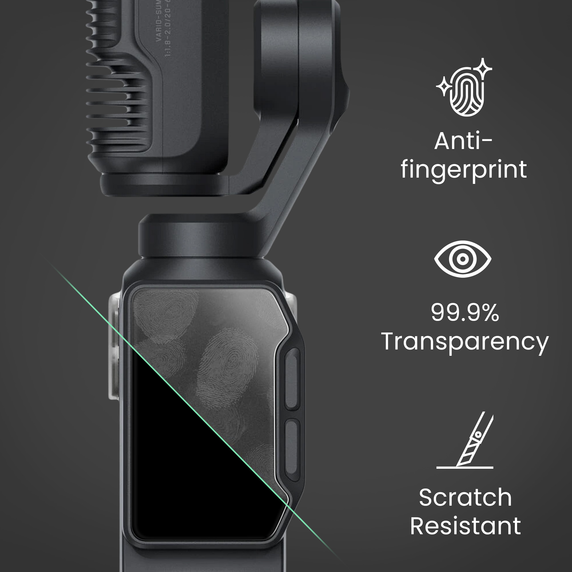Tvrzené ochranné sklo 9H na displej a objektiv pro Insta360 Luna Ultra, 2 ks kwmobile