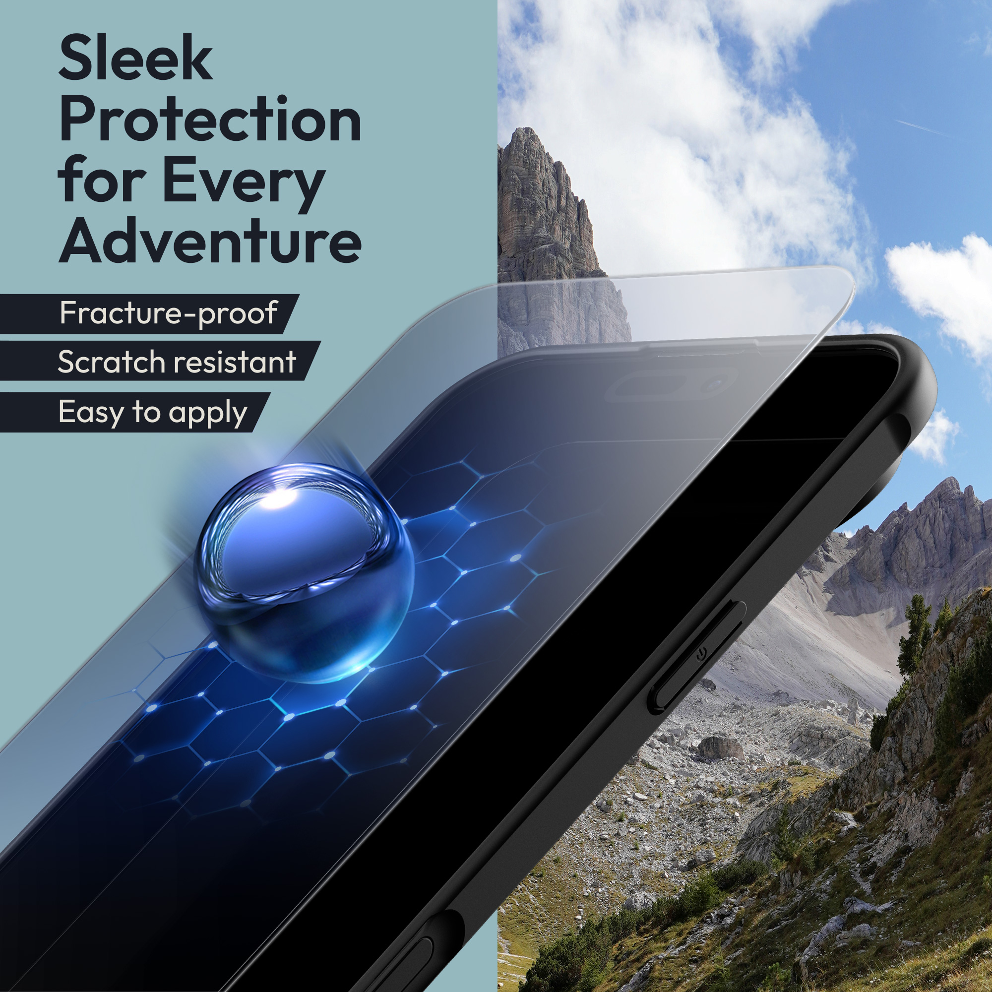 kwmobile Oakshield kryt pro Apple iPhone Air - TPU obal [pro Apple iPhone Air - [Shock- and Drop-Tested] - Camera Protection - [Glass Screen Protector] - černá