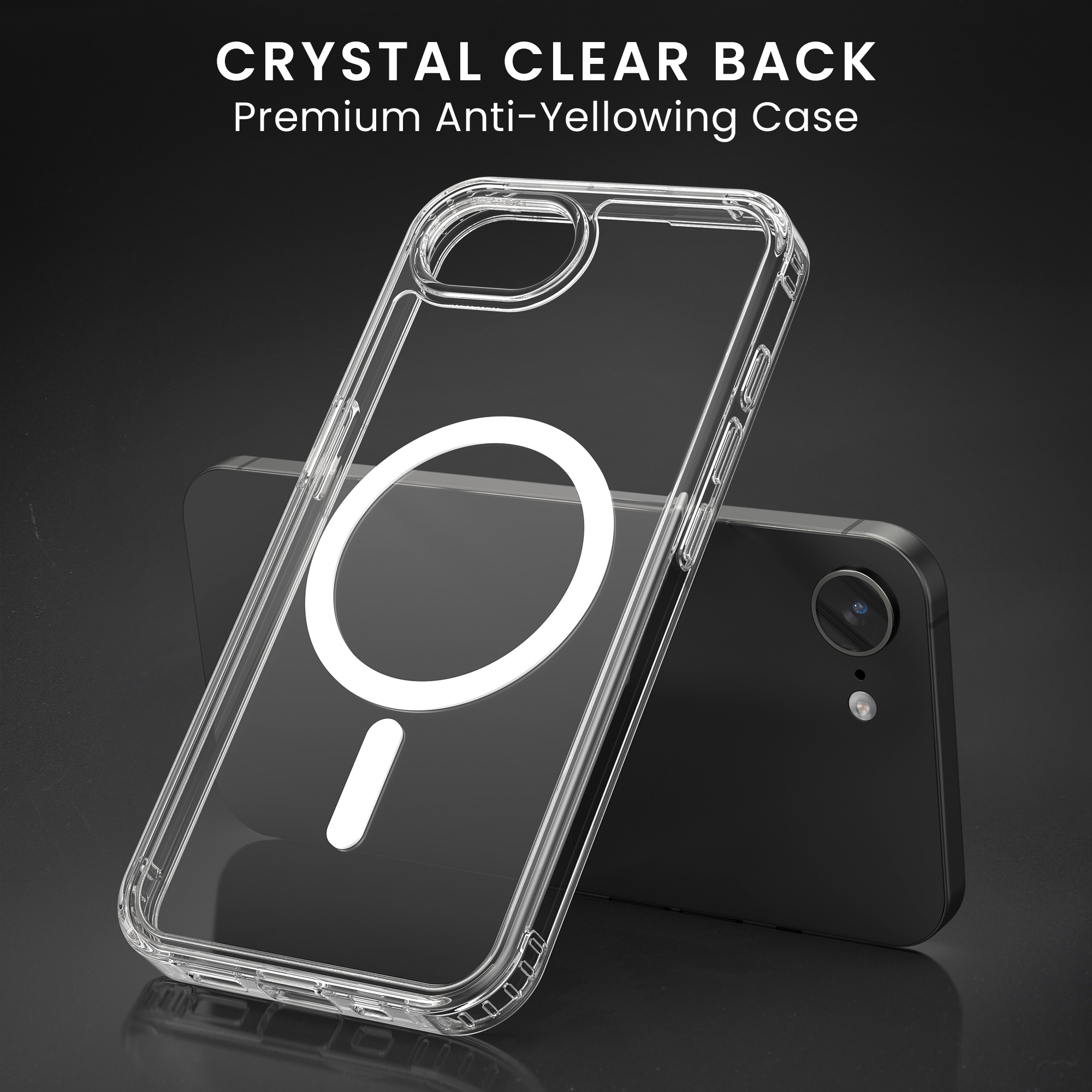 Transparentní pouzdro + ochranné sklo pro Apple iPhone 17e / iPhone 16e Oakshield MagSafe 9H - transparentní / bílá