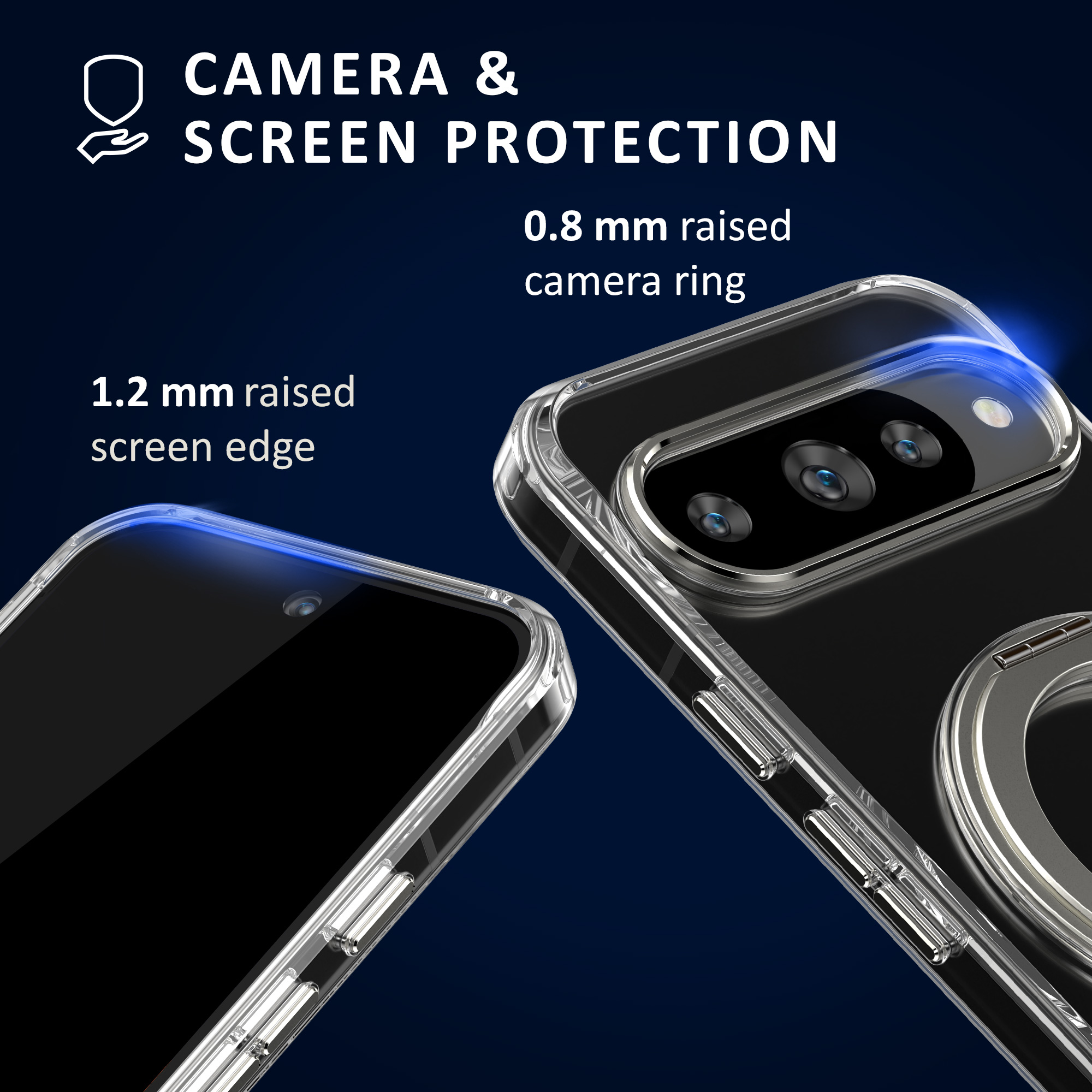 Pevný kryt kalibri pro Google Pixel 10 / Pixel 10 Pro - stříbrná / transparentní
