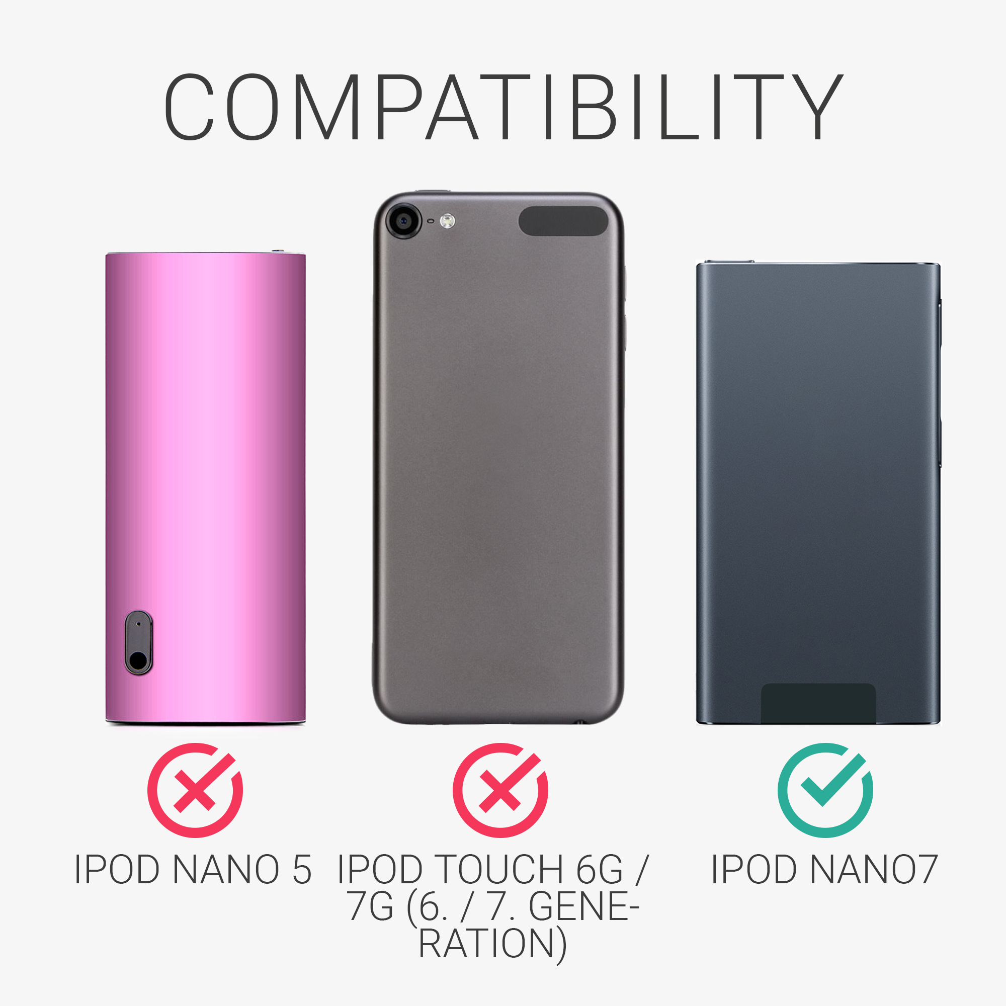 Silikonový kryt na mobil kwmobile pro Apple iPod Nano 7 Soft TPU Silicone Protective - čirá