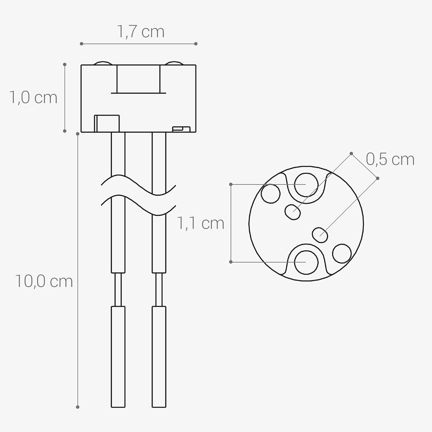 Patice GU5.3/MR16 pro halogenové a LED žárovky pro GU5.3 / MR16 - 10 ks