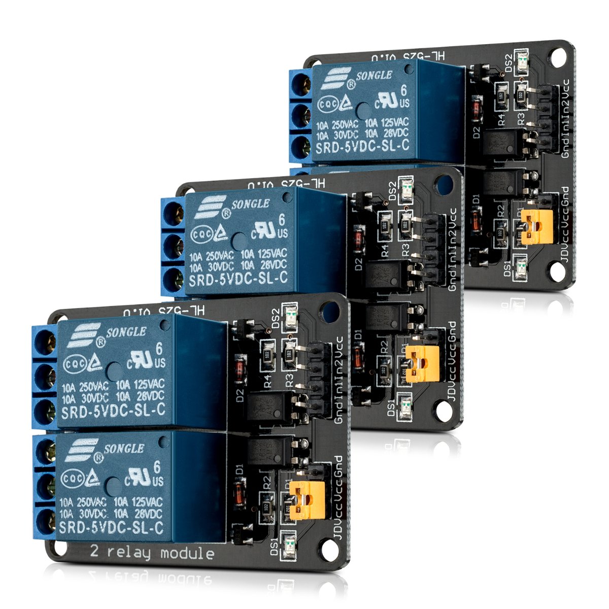 2kanálový relé modul 5 V pro Arduino / Raspberry Pi - 3 ks