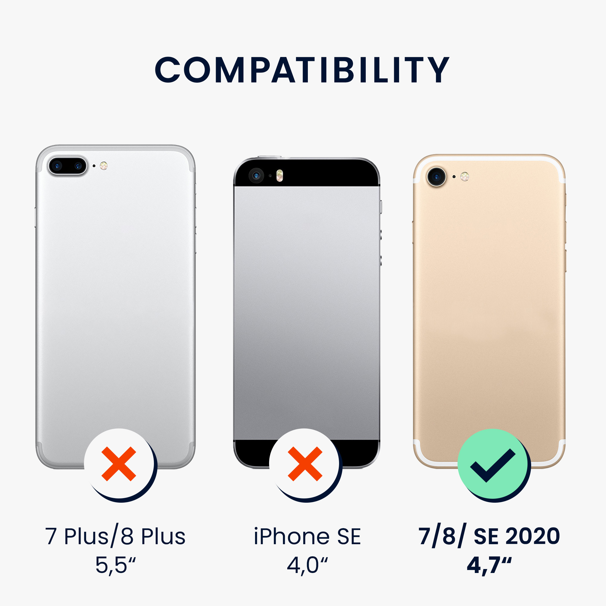 Silikonový TPU kryt kwmobile pro iPhone SE 2022/2020/8/7 - béžová matná