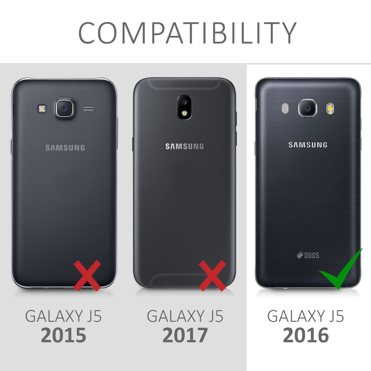 Peněženkové pouzdro na mobil Samsung Galaxy J5 (2016) DUOS - Wallet kwmobile černé
