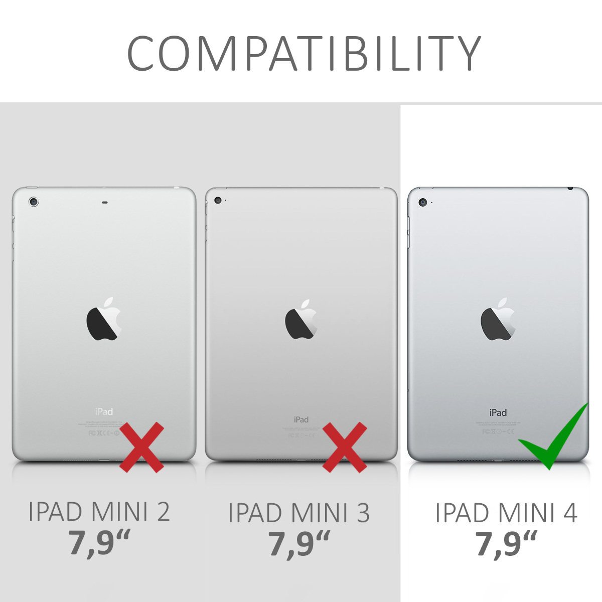 Pouzdro na tablet kwmobile iPad Mini 4 - čirá