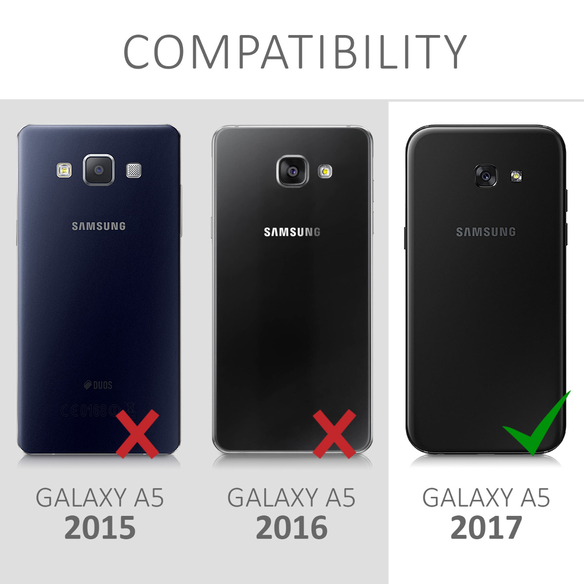 Flip pouzdro peněženka Samsung Galaxy A5 (2017) kwmobile textil ekokůže Tmavě šedá / hnědá