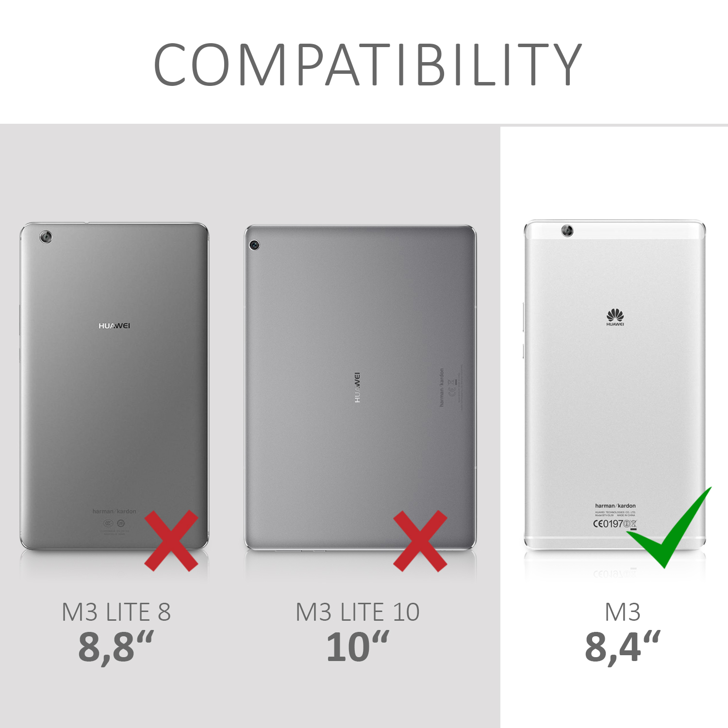 Pouzdro na tablet - Huawei MediaPad M3 8 - kwmobile - černá