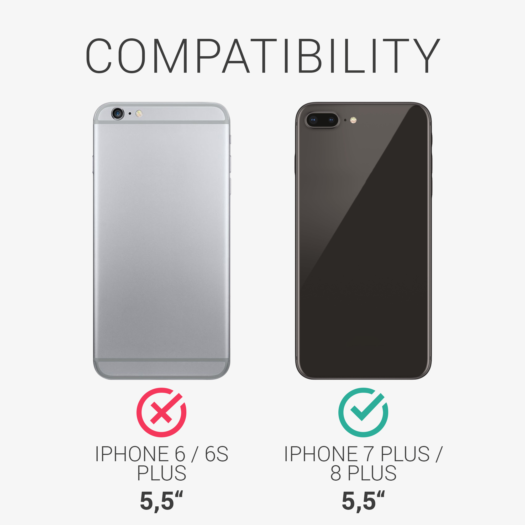 Silikonový kryt kwmobile pro Apple iPhone 7 Plus / iPhone 8 Plus - fialová