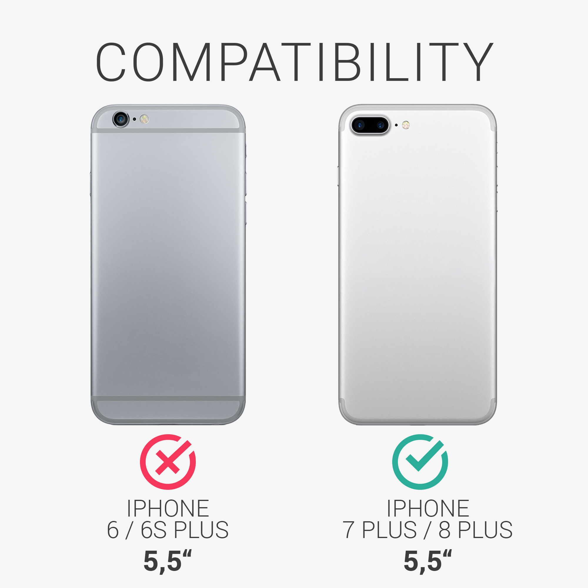 Silikonový kryt kwmobile pro Apple iPhone 7 Plus / iPhone 8 Plus - fialová