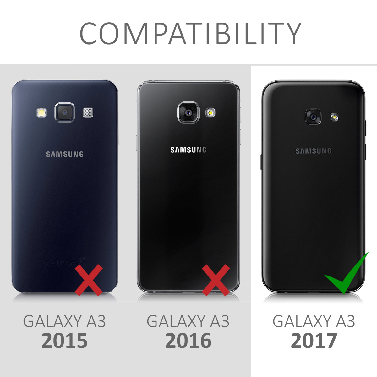 Kryt na mobil Samsung Galaxy A3 (2017) kwmobile TPU metalický Metalická modrá