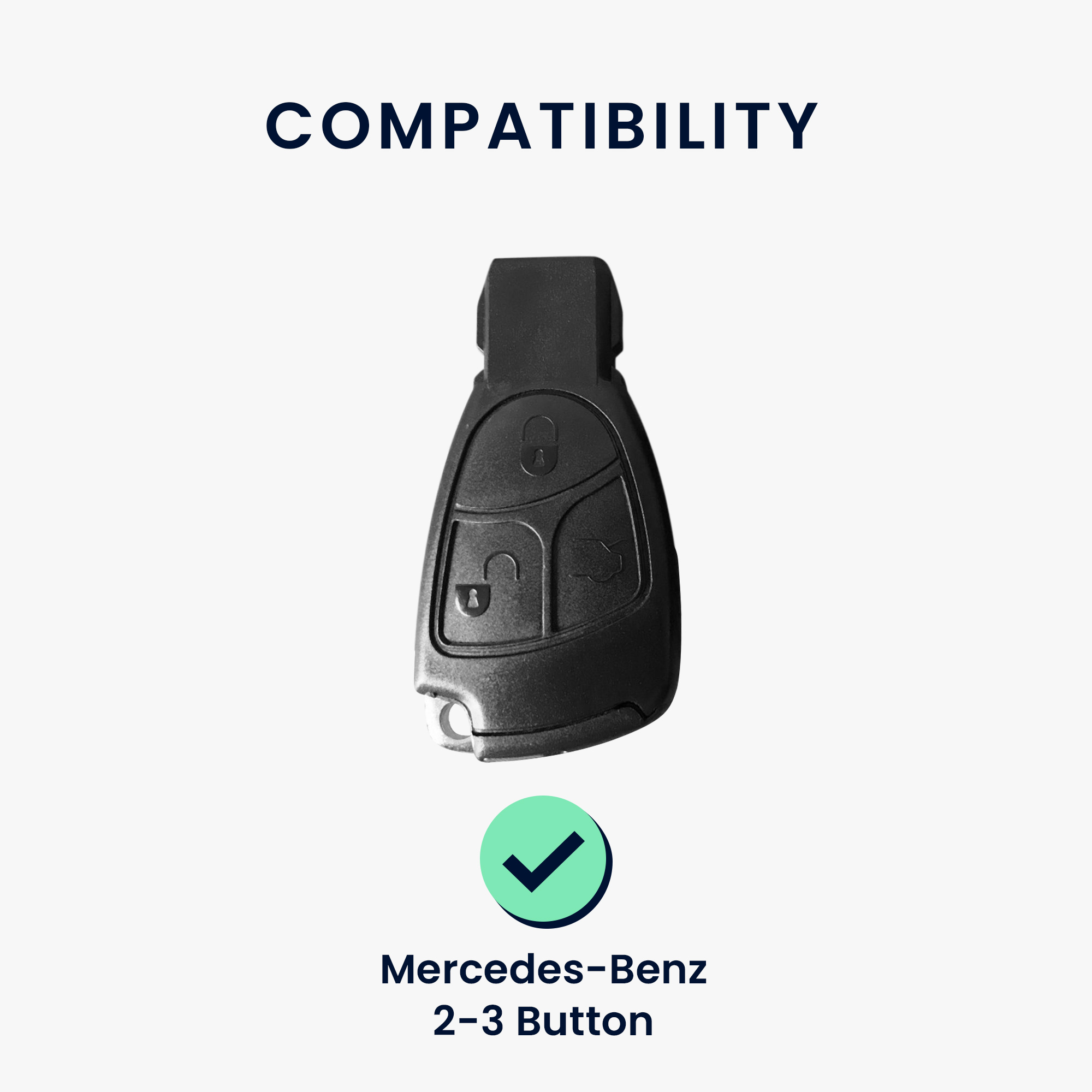 Pouzdro na klíč od auta Mercedes-Benz 2 tlačítka - kwmobile