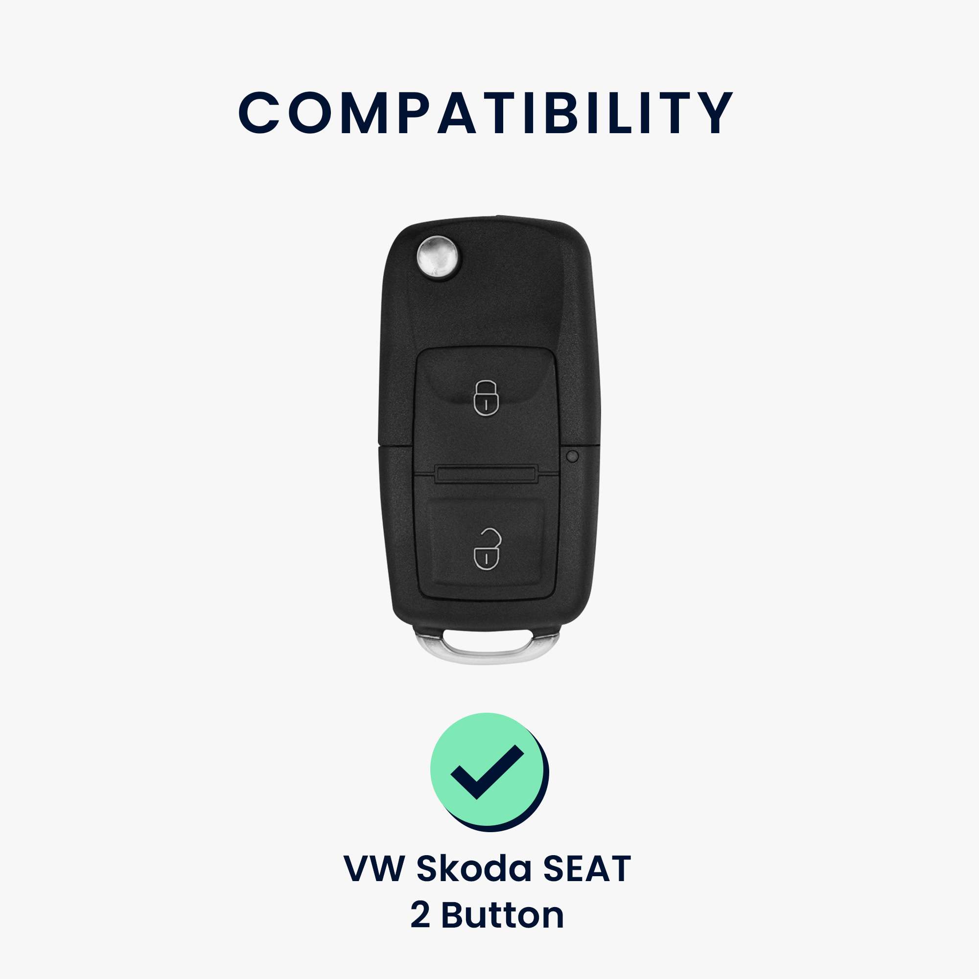 Pouzdro na klíč od auta kwmobile pro VW / Škoda / SEAT klíč - černá