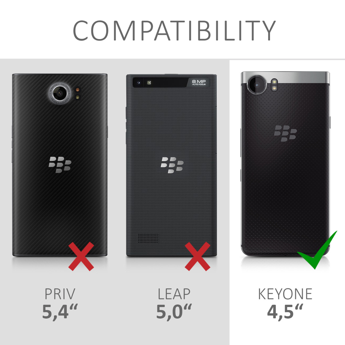 Čirý kryt na mobil kwmobile pro Blackberry KEYone (Key1) - čirá