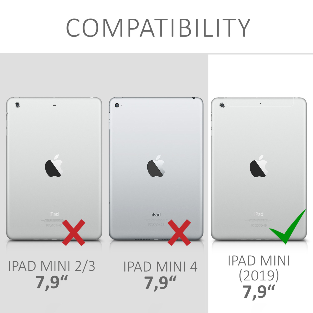 Pouzdro na tablet kwmobile iPad Mini 5 (2019) Case - čirá