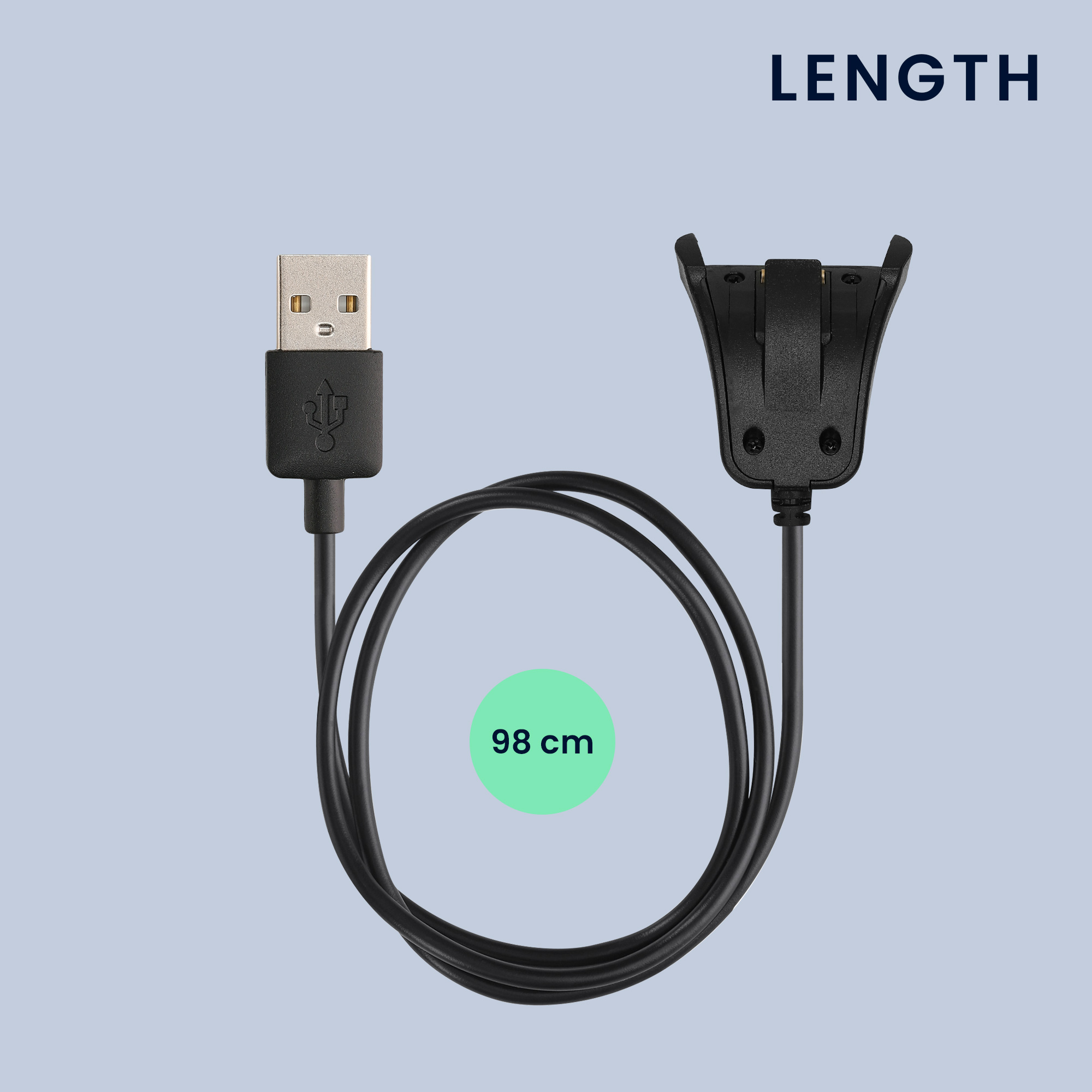 Nabíjecí kabel TomTom Adventurer / Runner 3 / Spark 3 / Golfer 2 kwmobile USB-A černý