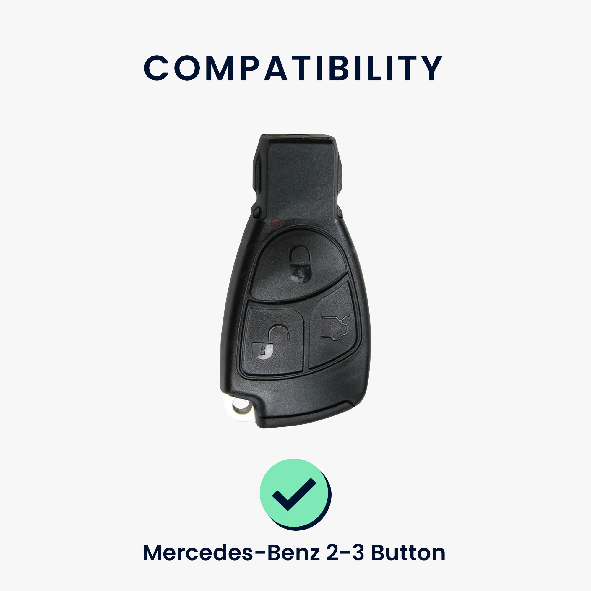 Pouzdro na klíč od auta Mercedes-Benz 2 tlačítka - kwmobile - černá/červená