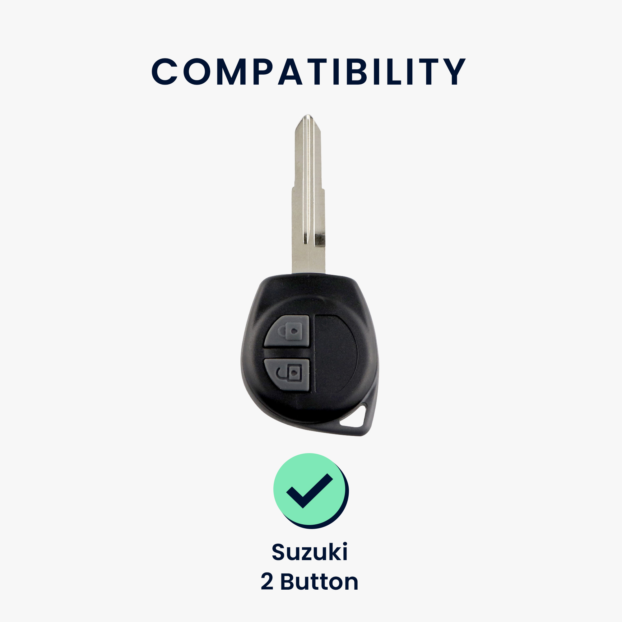 Pouzdro na klíč od auta Suzuki 2 Button kwmobile - černá matná / červená