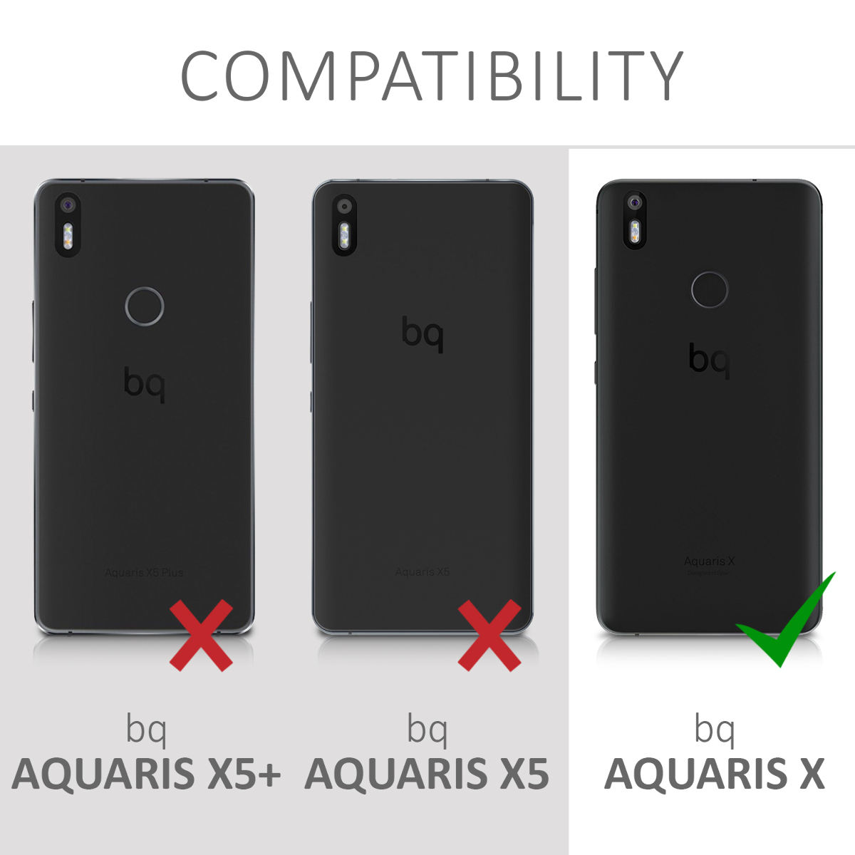 Kryt na mobil bq Aquaris X / X Pro kwmobile - matně černá 