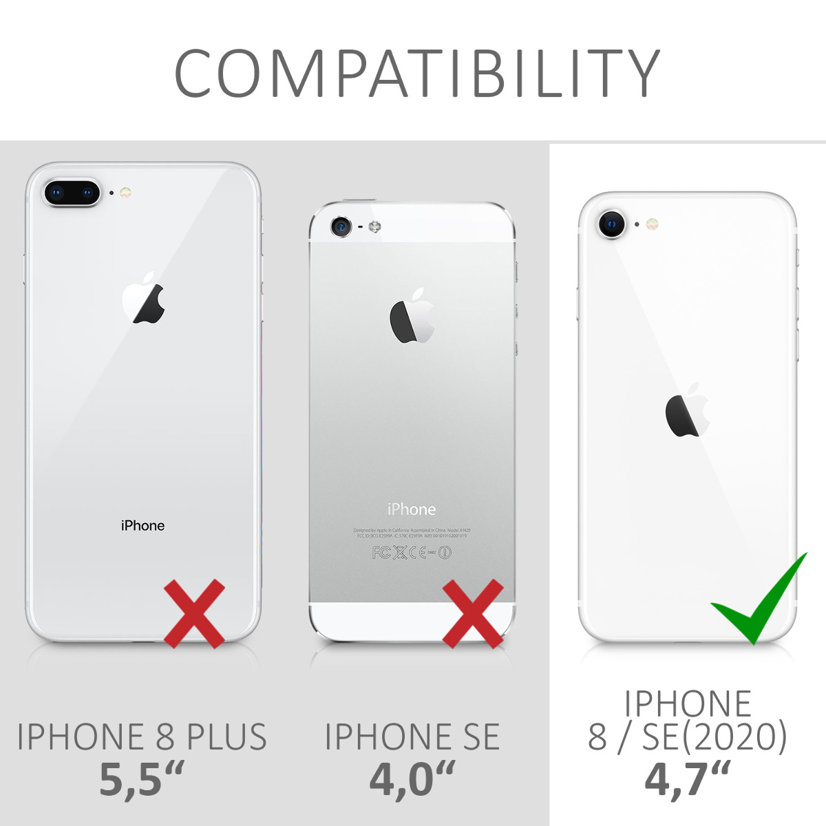 Ochranné sklo kwmobile pro Apple iPhone 8 / SE (2020) - transparentní