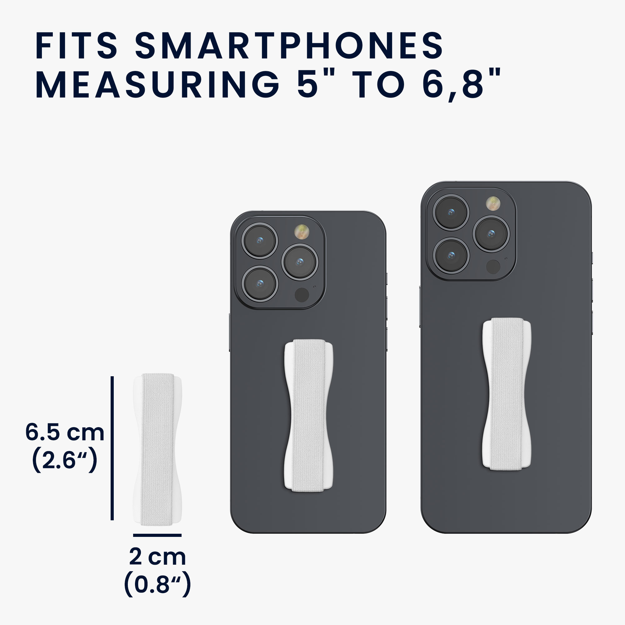 Držáky na prst kwmobile pro smartphone, bílá