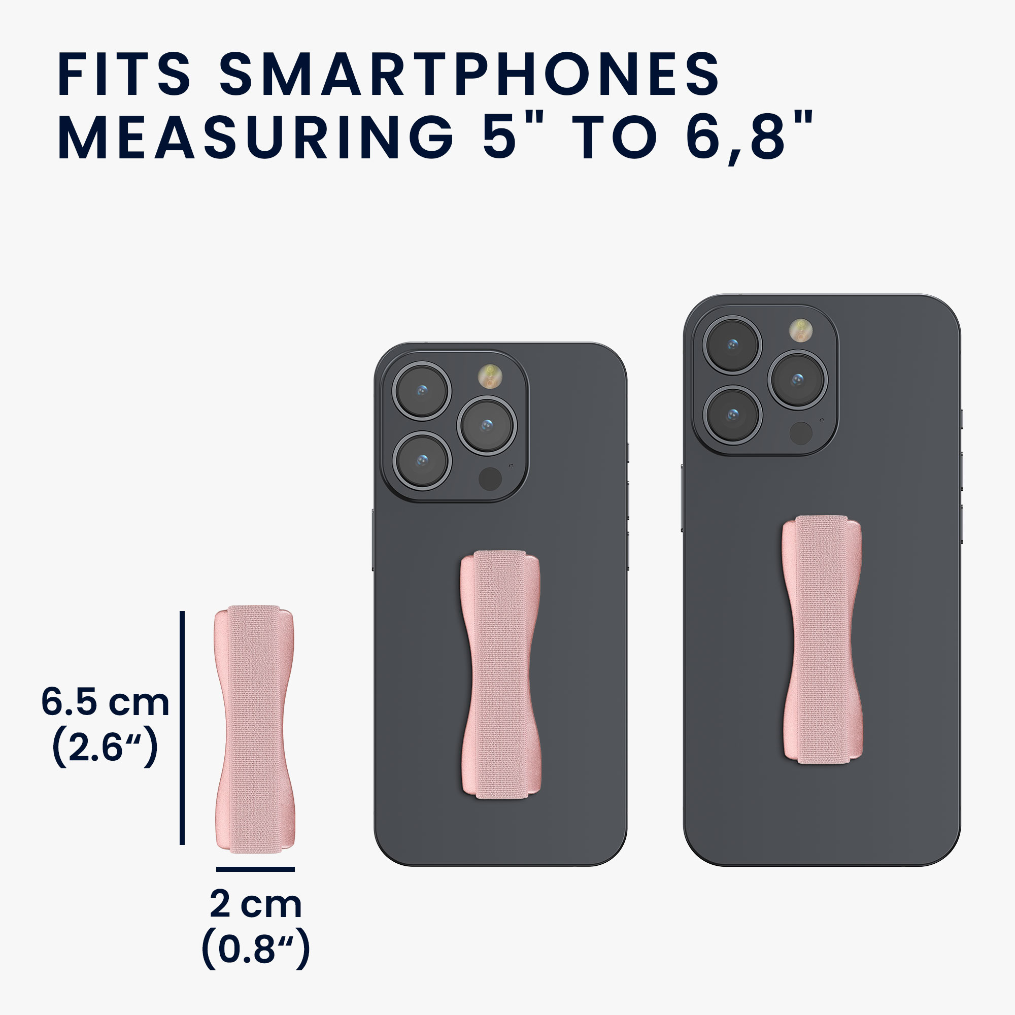 Držáky na prst kwmobile pro smartphone, černá / růžově zlatá / berry