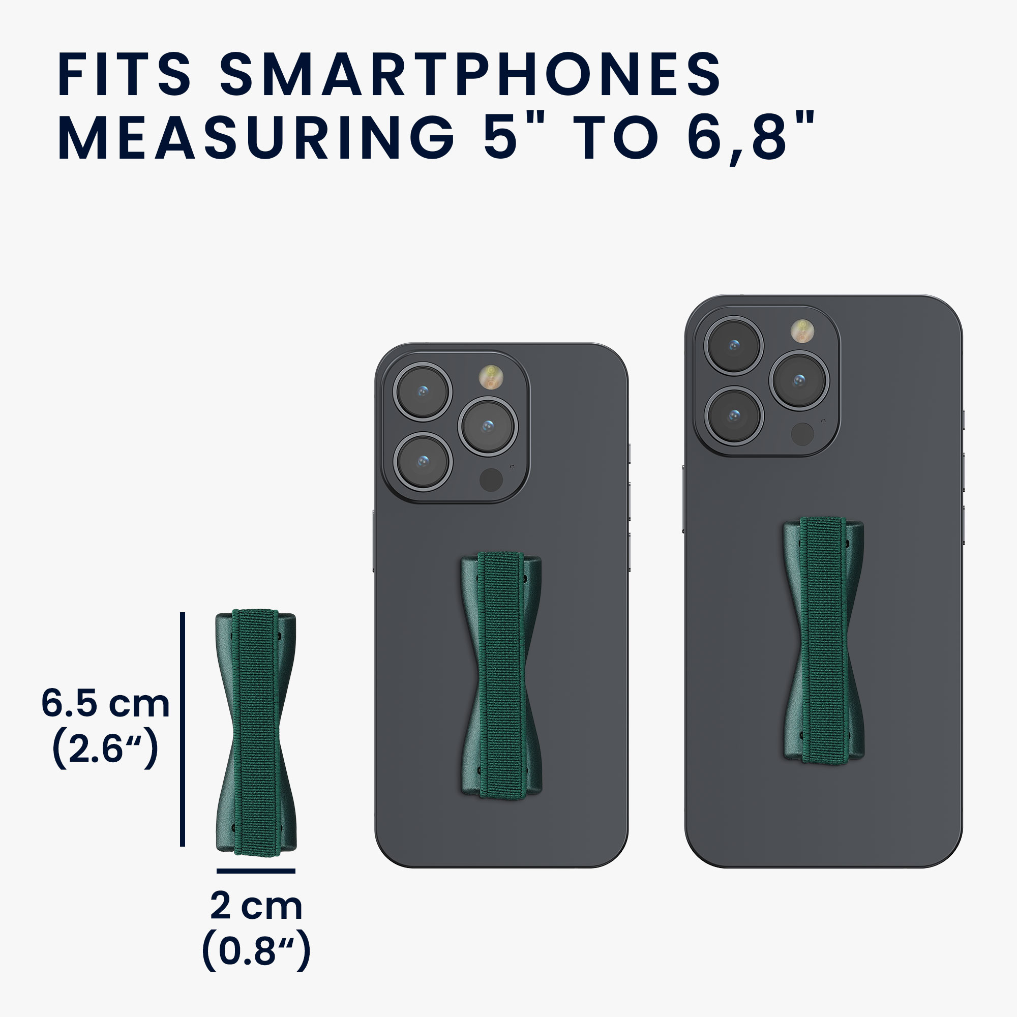 Držáky na prst kwmobile pro smartphone, metalická petrolejová