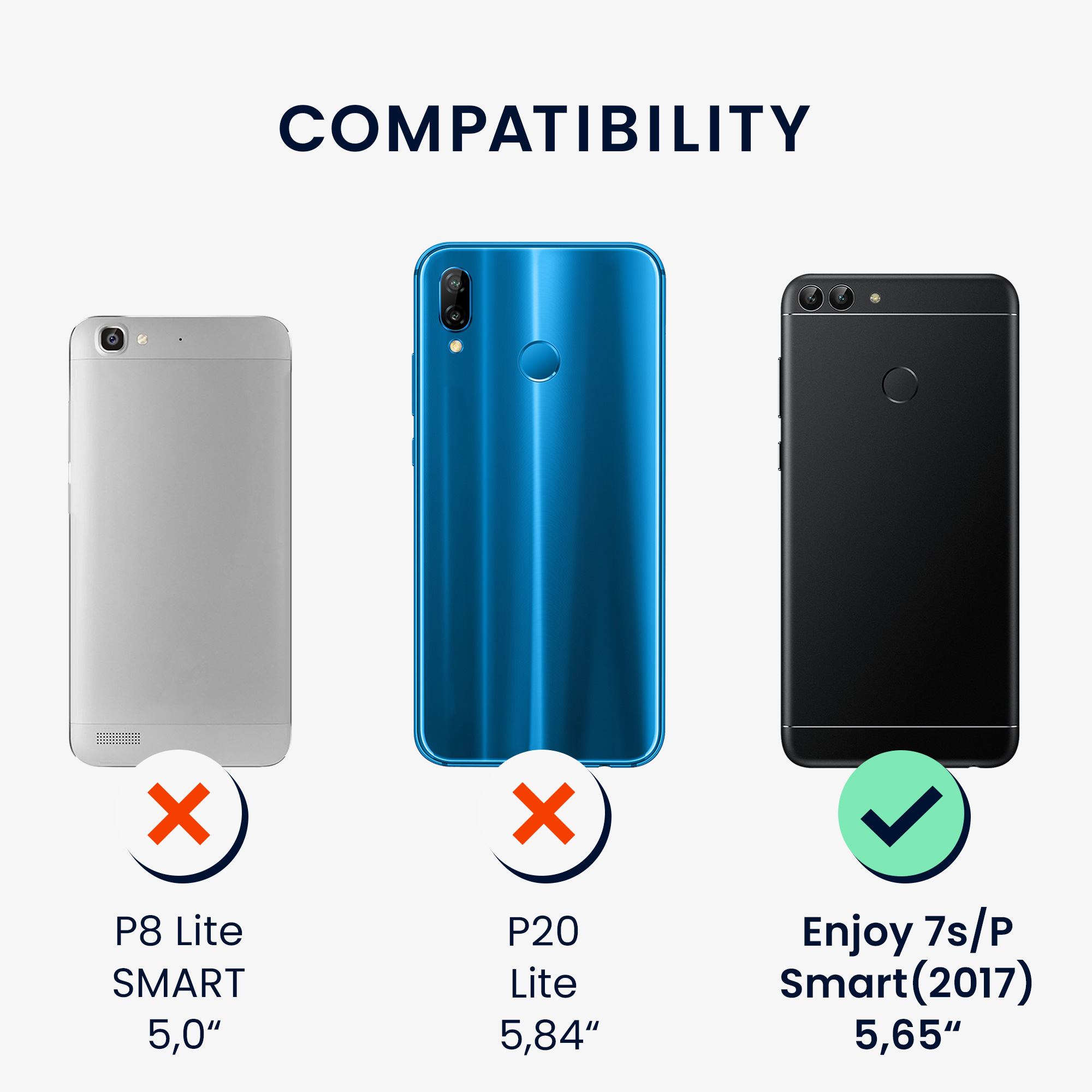 Kryt na mobil Huawei Enjoy 7S / P Smart (2017) kwmobile TPU metalický metalická šedá