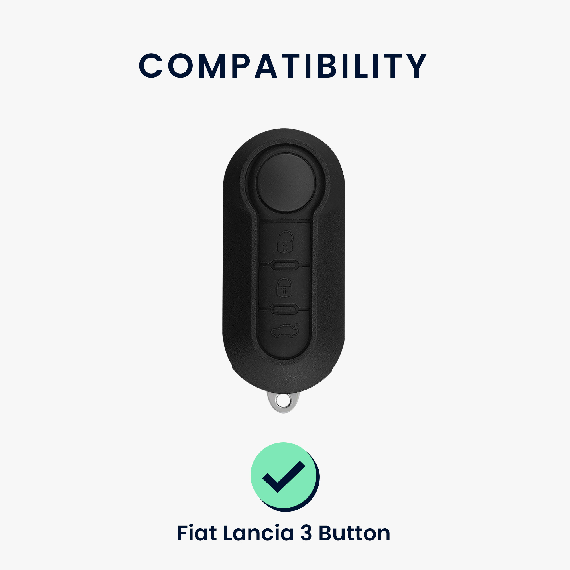 TPU pouzdro na klíč od auta Fiat / Lancia, 3 tlačítka Flip Key zeleno-červeno-bílé