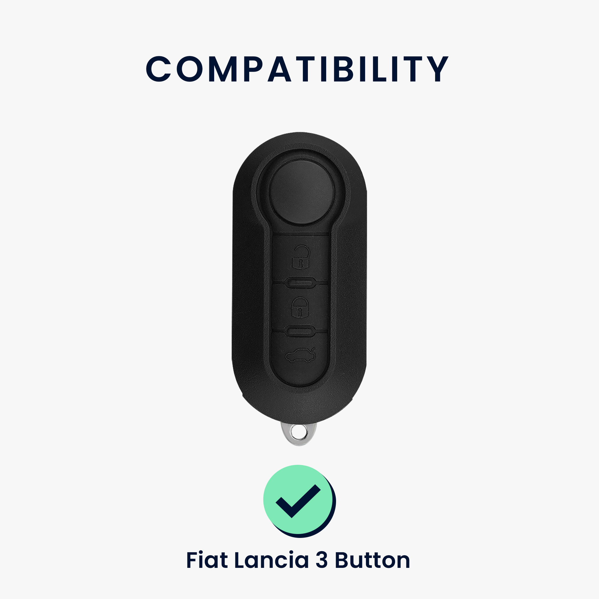 TPU pouzdro na klíč od auta Fiat / Lancia, 3 tlačítka Flip Key zeleno-červeno-černé