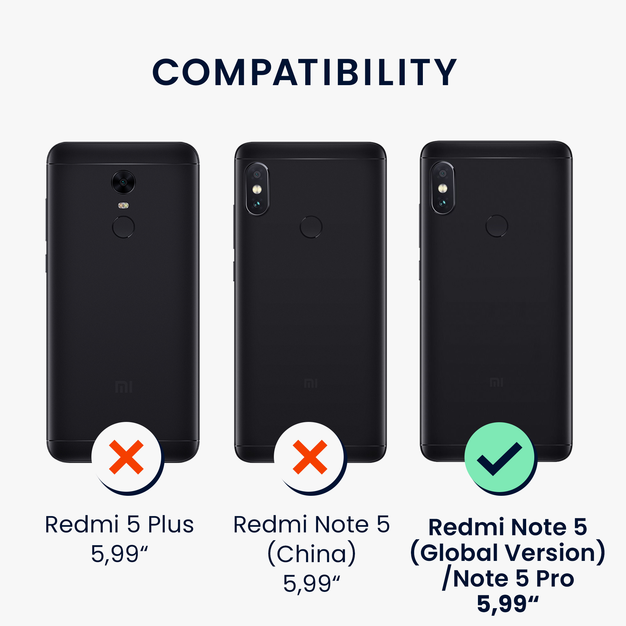 TPU kryt kwmobile pro Xiaomi Redmi Note 5 (Global Version) / Note 5 Pro - karibská modrá