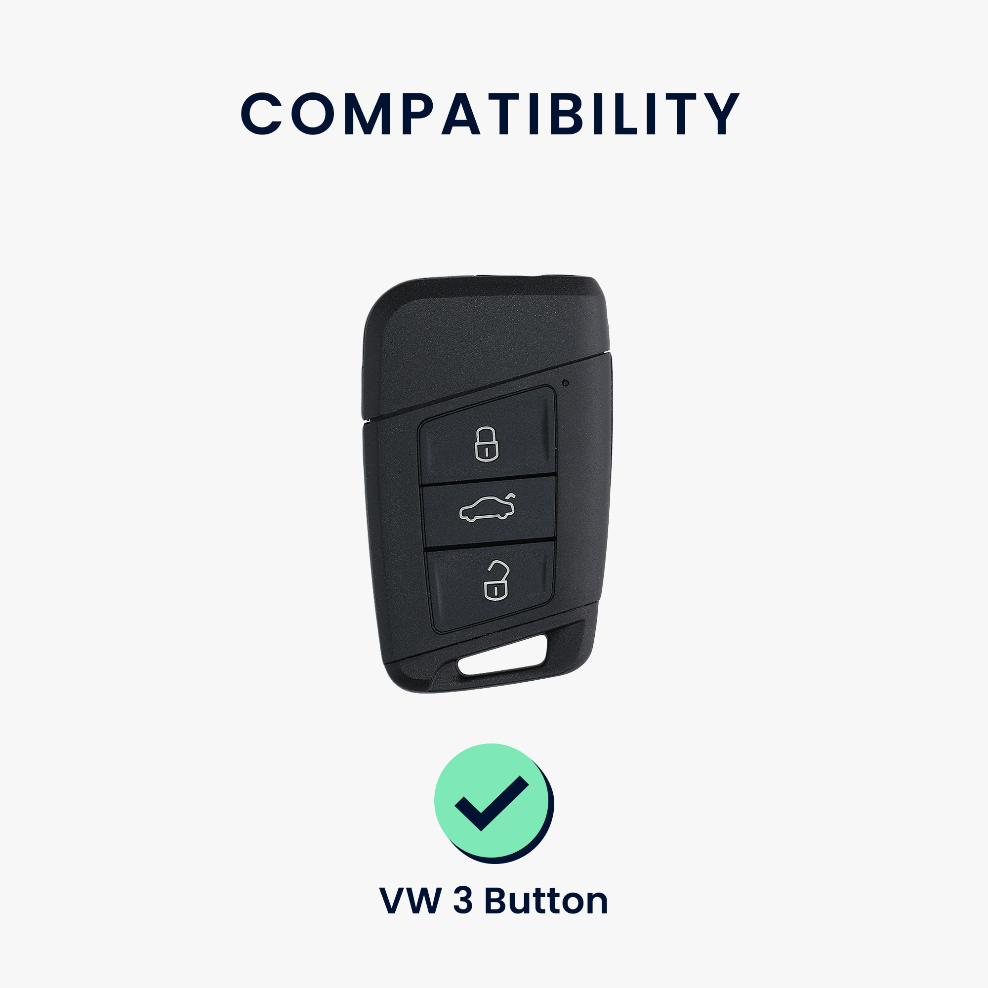 Pouzdro na klíč kwmobile pro VW 3tlačítkový klíč (pouze Keyless Go) - tmavě modrá