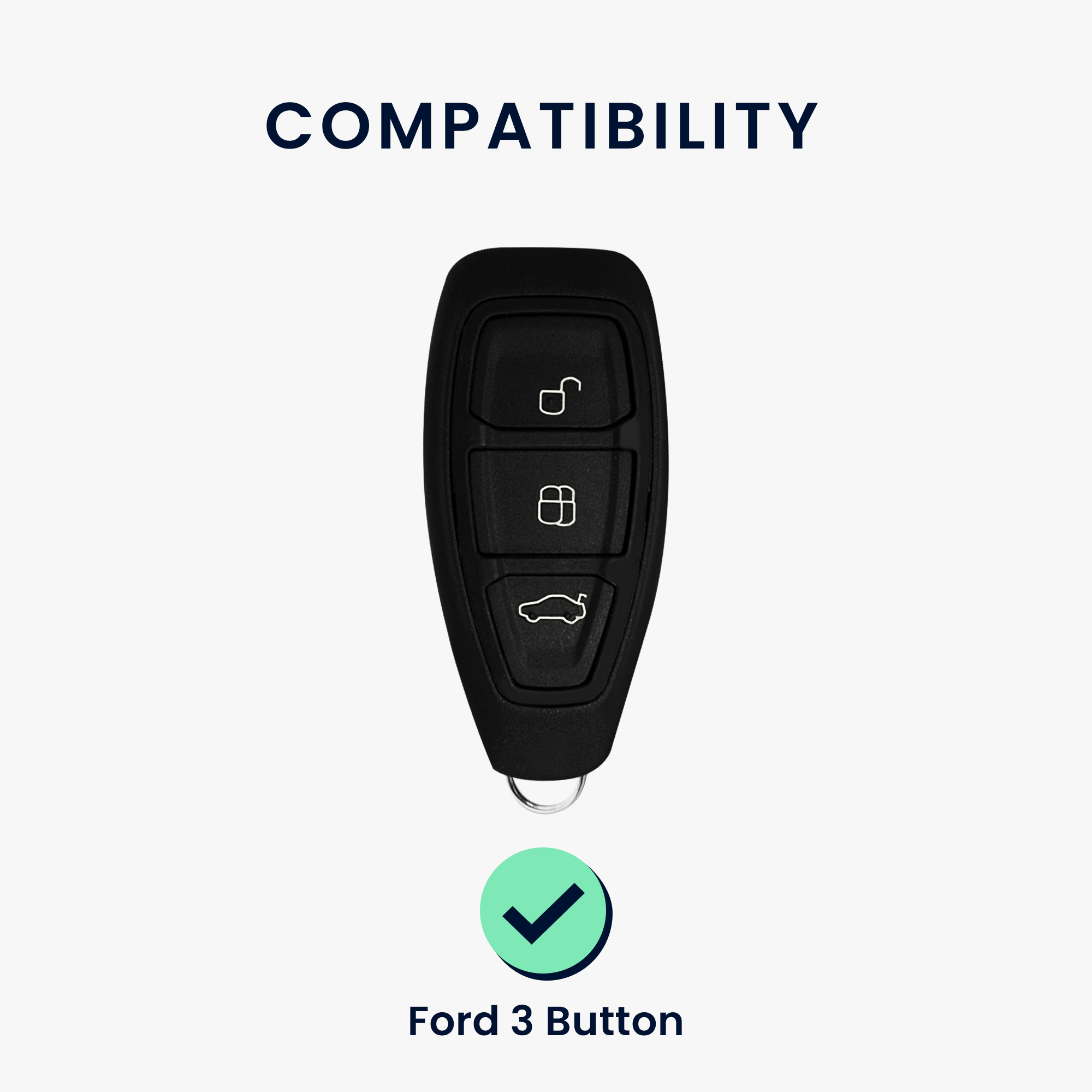 Kryt klíče Ford 3 tlačítka Keyless Go kwmobile červená / černá