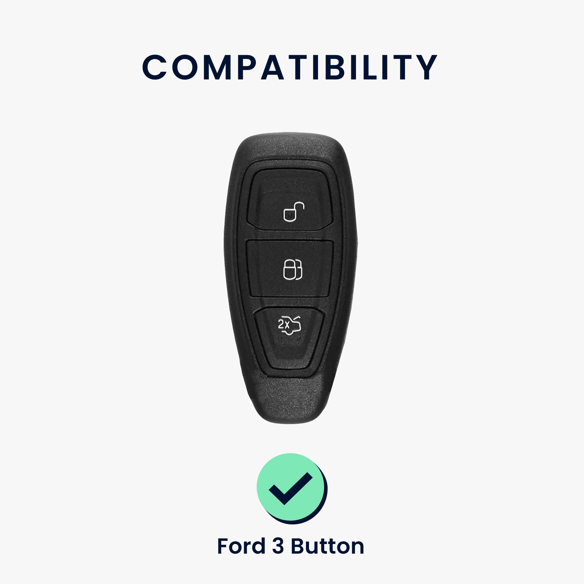 Kryt klíče Ford 3 tlačítka Keyless Go kwmobile modrá / černá