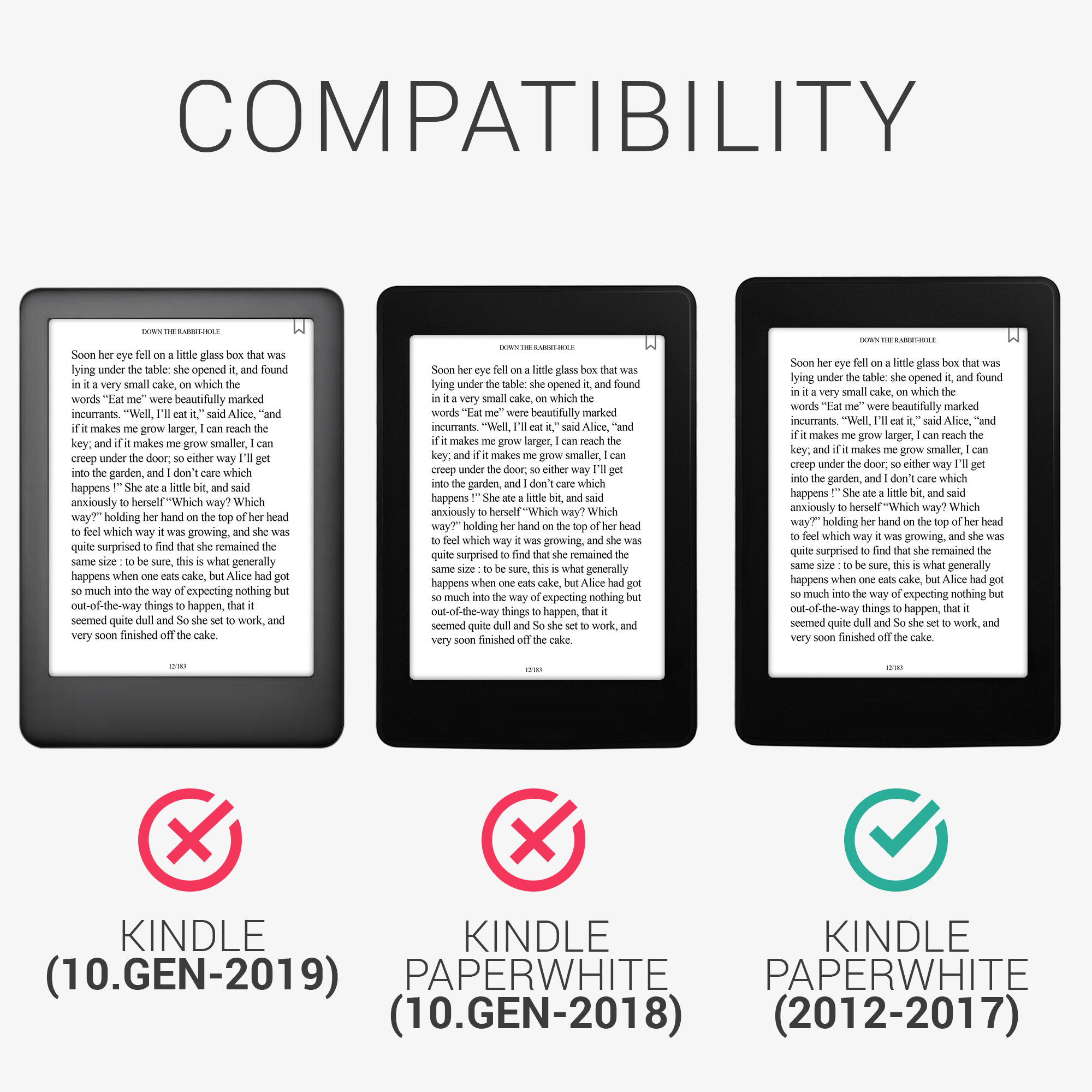 Pouzdro na čtečku kwmobile Kindle Paperwhite - Library Motto - multicolor