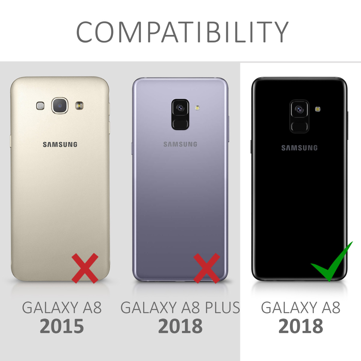 Peněženkové pouzdro na mobil Samsung Galaxy A8 (2018) kwmobile černé