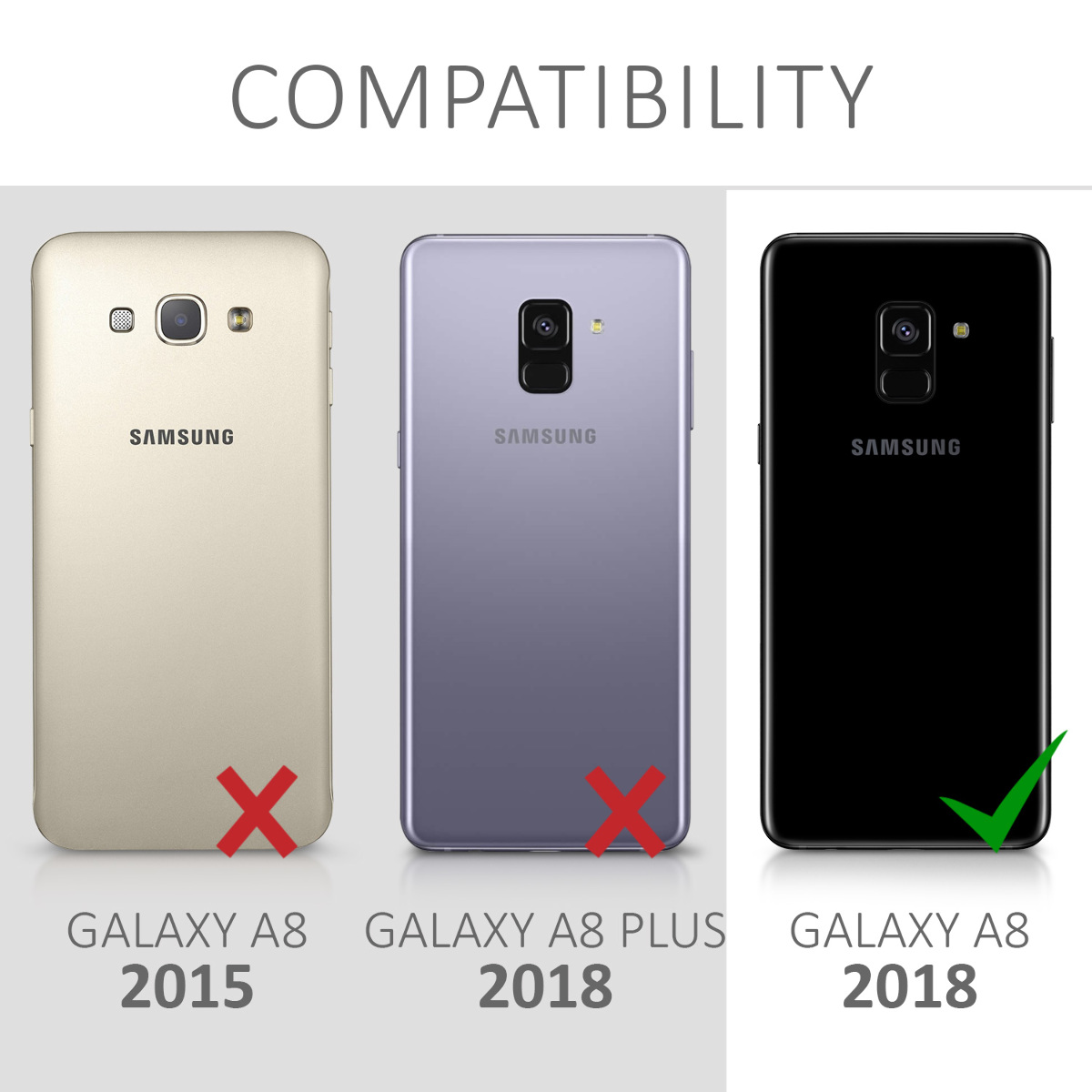 Metalický kryt na mobil Samsung Galaxy A8 (2018) kwmobile metalicky tmavě červený