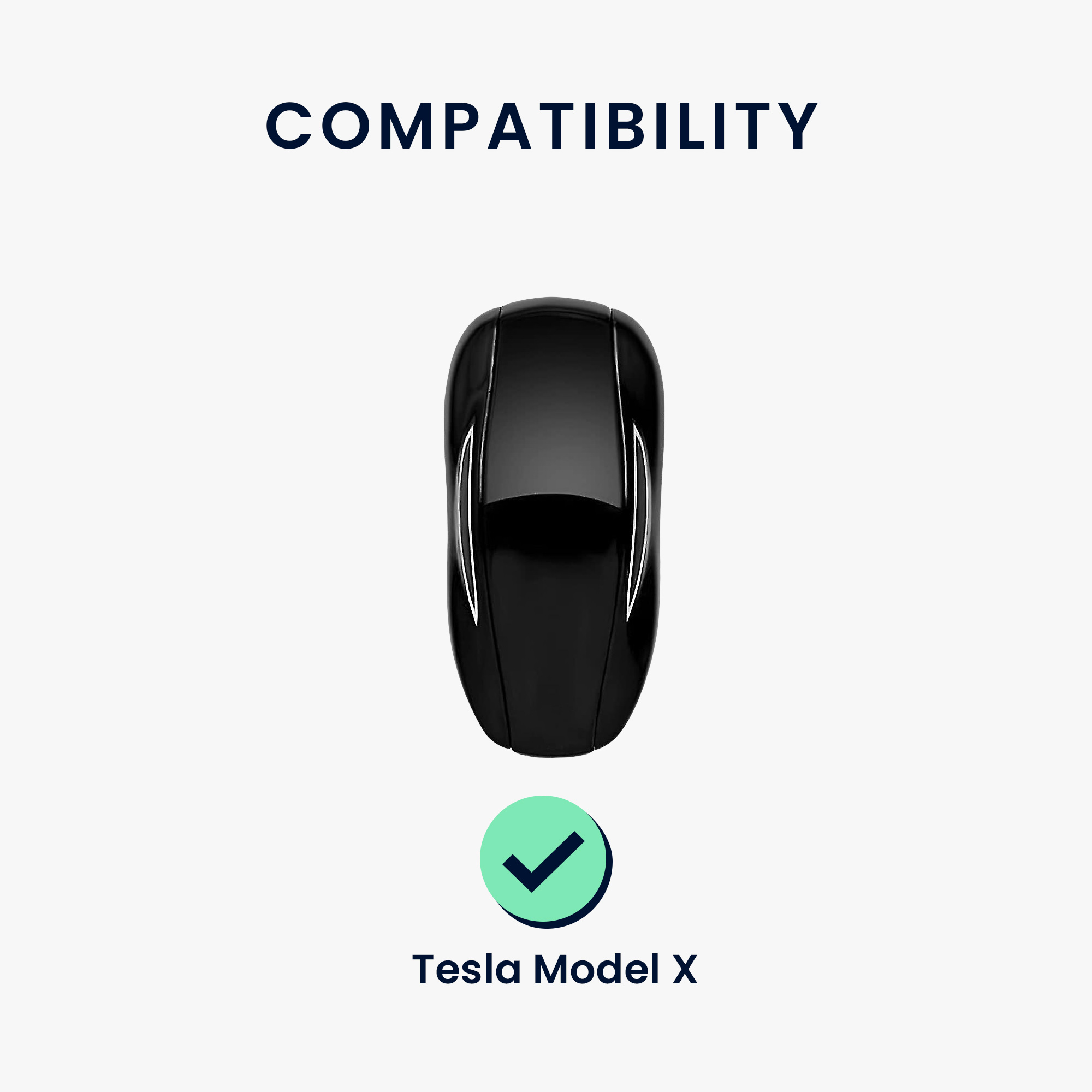 Pouzdro na klíč od auta Tesla Model X kwmobile - černá matná