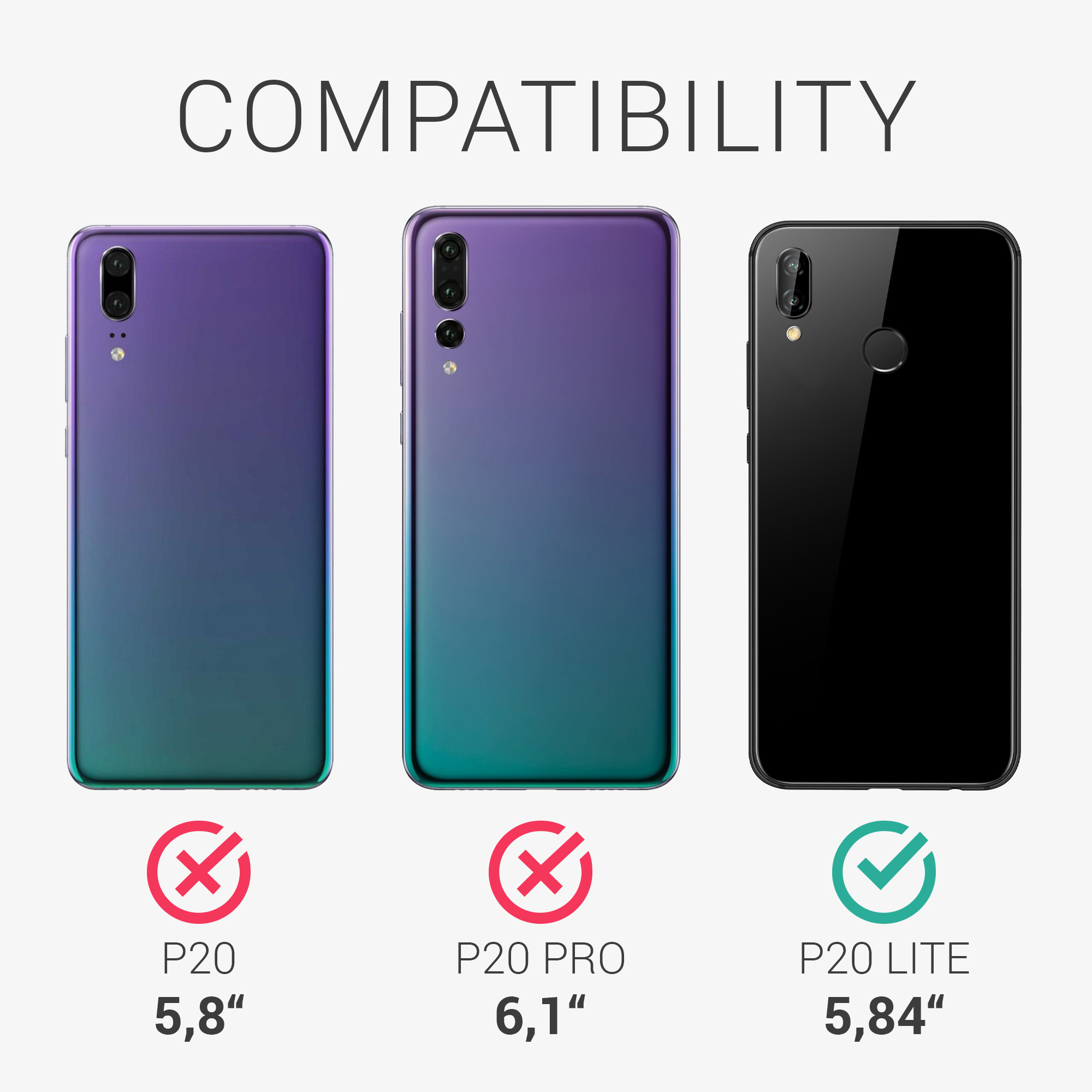 Kryt kwmobile Huawei P20 Lite, černá matná